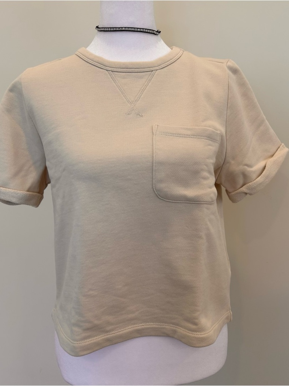 RW&CO. Crewneck Sweatshirt short sleeve Beige women’s small